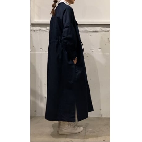 GALERIE TISSU ツイルファティーグワンピース ネイビー