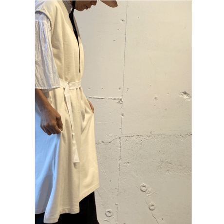 GALERIE TISSU エーゲ海オーガニック 裏毛ワンピース アイボリー