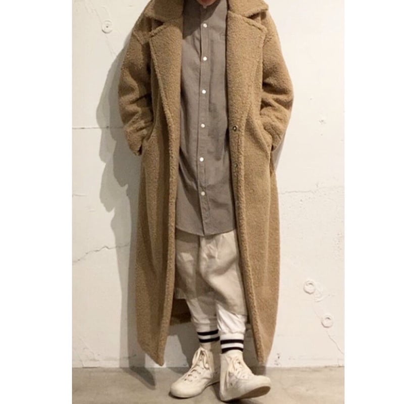 UNIVERSAL SEVEN ボアチェスターコート size F モカ UNIVERSAL SEVEN ボアチェスターコート size F モカ | un de plus