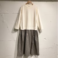 NATURAL LAUNDRY 度詰め天竺クレアワンピース クリーム