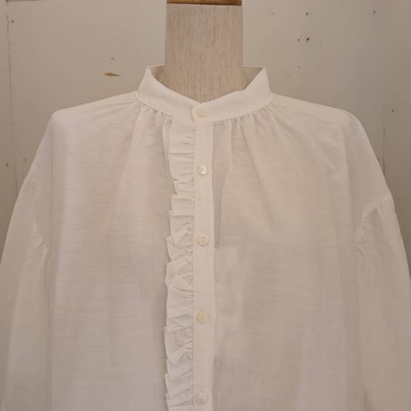 【UNIVERSAL TISSU】コットン キュプラ リネン リトルフリルクラシックBL