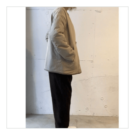 NATURAL LAUNDRY ボアリバーシブルジャケット　オフｘベージュ