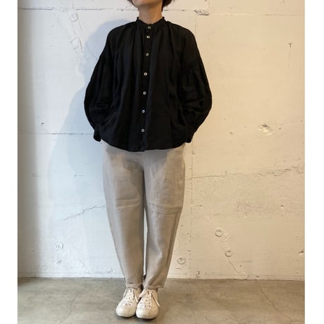 TISSU トリプルワッシャーリネン イージーテーパードパンツ size1 キナリ