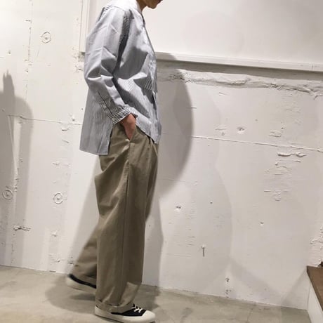 NATURAL LAUNDRY コットンリネンカルゼ ビッグチノ チノベージュ