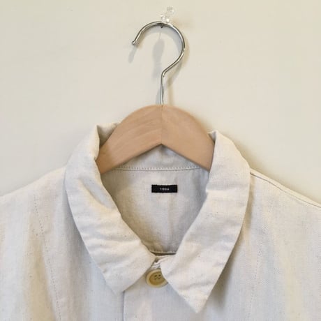 TISSU サフィランリネンデニムワークコート オフ