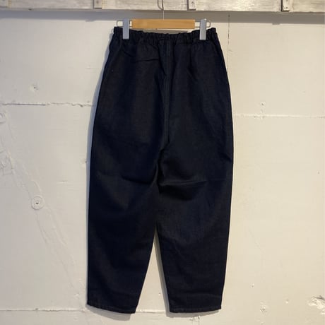 TISSU サフィランリネンデニム イージーテーパードパンツ size1 インディゴ