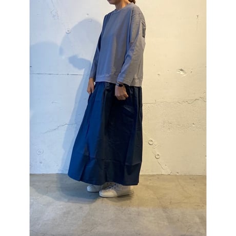 NATURAL LAUNDRY 度詰め天竺クレアワンピース フェードブルー