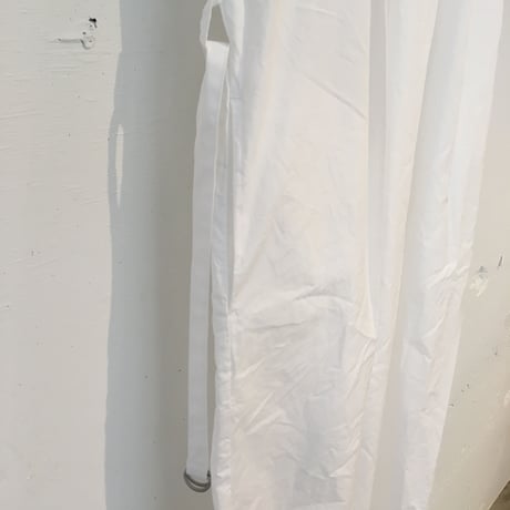 UNIVERSAL TISSU　クラシック天竺 タックワンピース　白