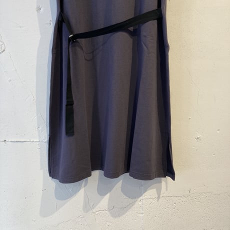GALERIE TISSU エーゲ海オーガニック 裏毛ワンピース チャコール