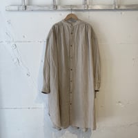 UNIVERSAL TISSU トリプルワッシャーリネン ギャザーチュニック キナリ