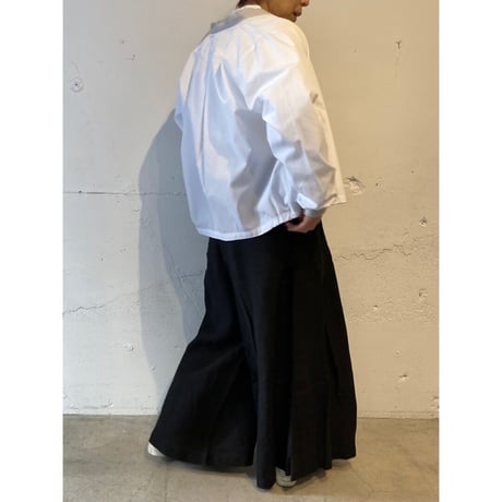 UNIVERSAL TISSU トリプルワッシャーリネンラップキュロットパンツ キナリ