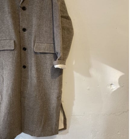 TISSU オリジナルウールへリンボン チェスターコート size3 ベージュへリンボン