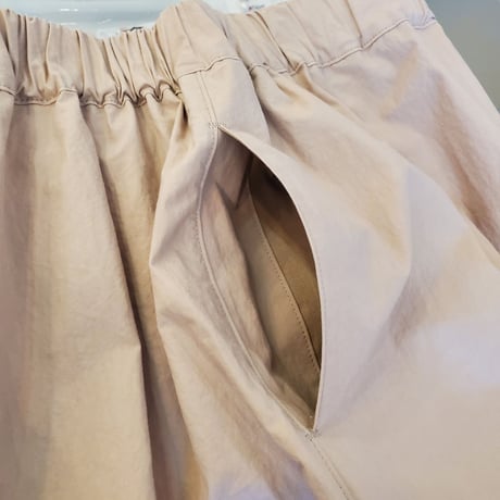 【(ｇ)】リラックスコットンワイドパンツ　BEIGE