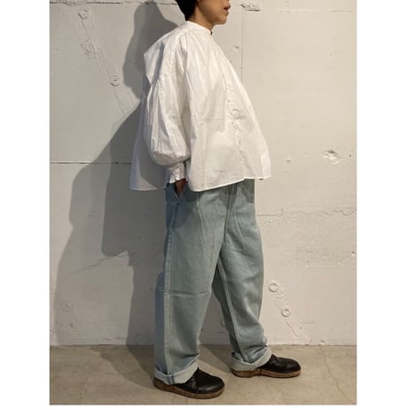 TISSU サフィランリネンデニム イージーテーパードパンツ size3 オフ