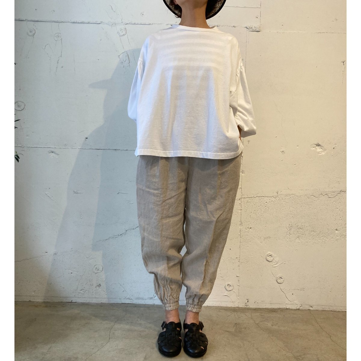 定番のお歳暮 UNIVERSAL SEVEN ジョガーパンツ トリプルワッシャーリネン パンツ