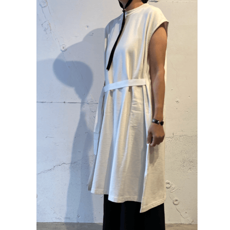 GALERIE TISSU エーゲ海オーガニック 裏毛ワンピース アイボリー