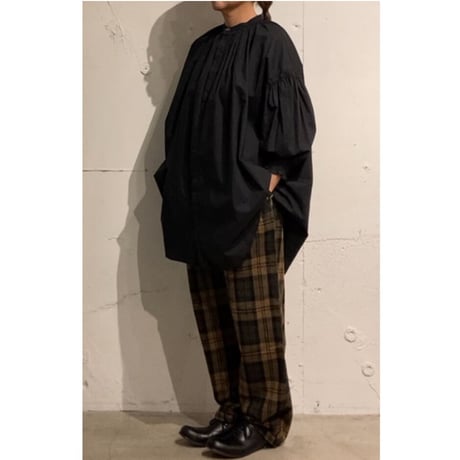 TISSU エタ―ミンチェック織姫炊きジョガーパンツ size3 モカチェック
