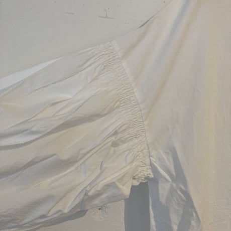 UNIVERSAL TISSU バンドカラーシャツワンピース シロ