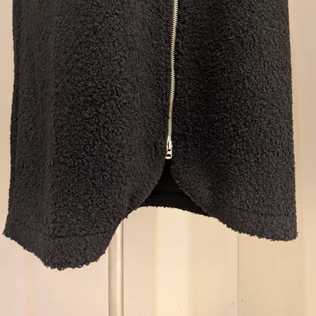【UNIVERSAL TISSU】ボアW/ZIPベスト　BLACK
