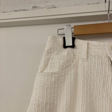 TISSU コーデュロイハイライズパンツ size1 シロ