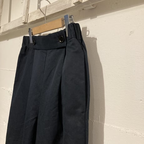 GALERIE TISSU ツイル イージーセーラーパンツ ネイビー