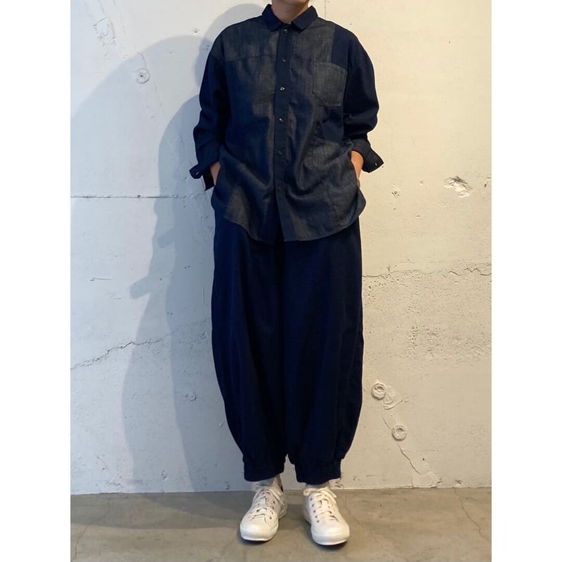 Clip.tab インディゴシャンブレー シータパンツ インディゴ | un de plus 