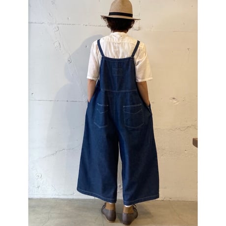 NATURAL LAUNDRY デニムサロペット インディゴ