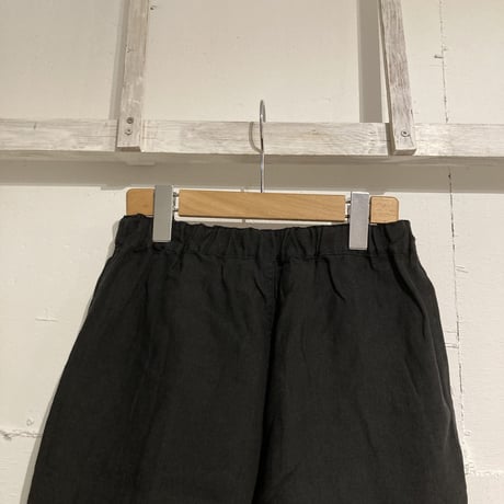 TISSU トリプルワッシャーリネン イージーテーパードパンツ size1 クロ