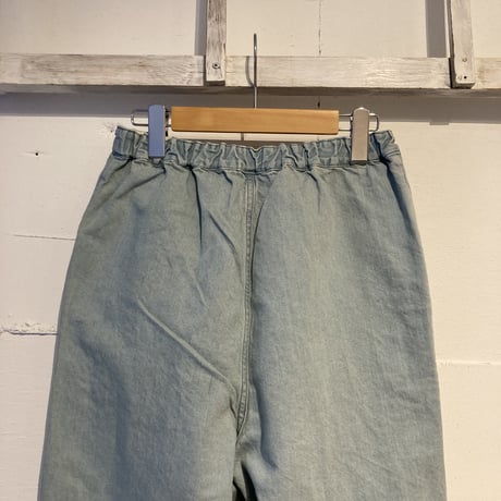 TISSU サフィランリネンデニム イージーテーパードパンツ size1 ブリーチ