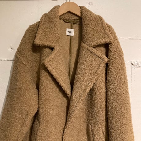 UNIVERSAL SEVEN ボアチェスターコート size F モカ