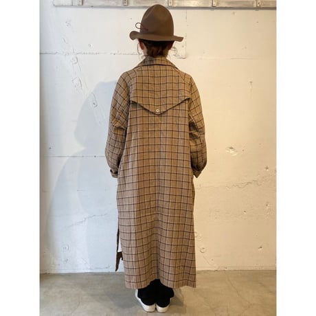 TISSU 先染めチェック ハイデンシティ エフォートレストレンチ size3　ベージュグレンチェック