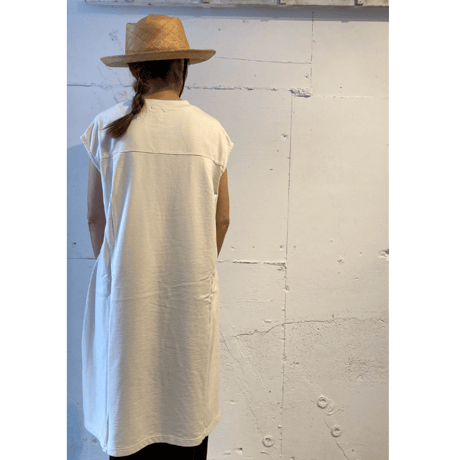 GALERIE TISSU エーゲ海オーガニック 裏毛ワンピース アイボリー