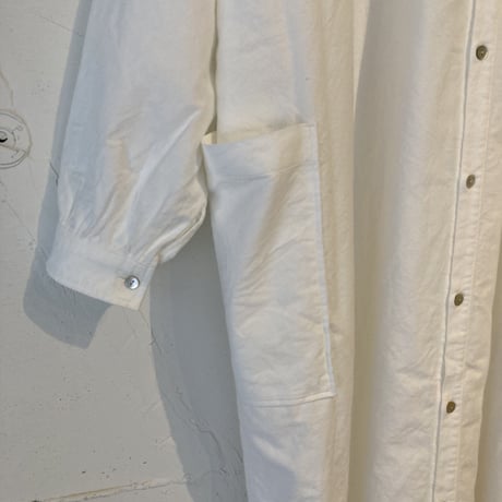 NATURAL LAUNDRY ネル スタンド2WAYワンピース シロ