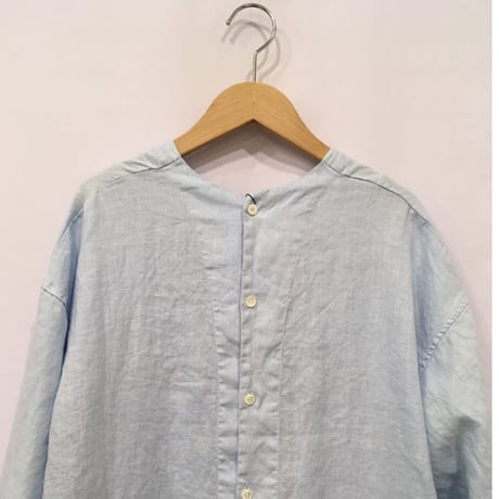 UNIVERSAL TISSU リネン カフタンドレス　サックス