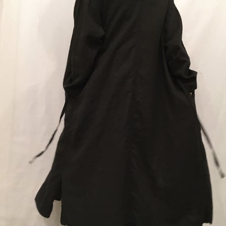 UNIVERSAL TISSU リネン カフタンドレス　サックス