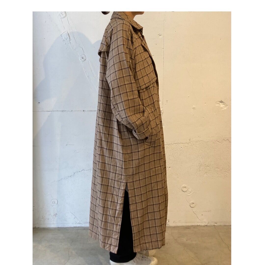 TISSU 先染めチェック ハイデンシティ エフォートレストレンチ TISSU 先染めチェック ハイデンシティ エフォートレストレンチ