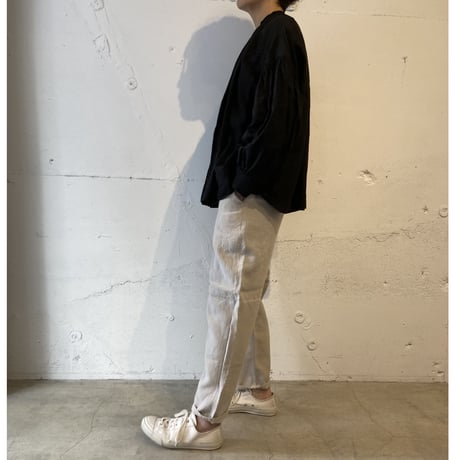 TISSU トリプルワッシャーリネン イージーテーパードパンツ size1 キナリ