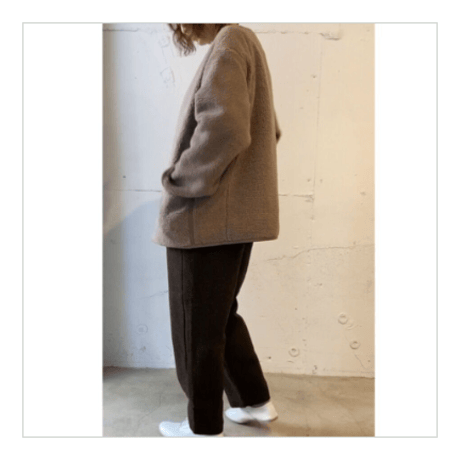 NATURAL LAUNDRY ボアリバーシブルジャケット　オフｘベージュ