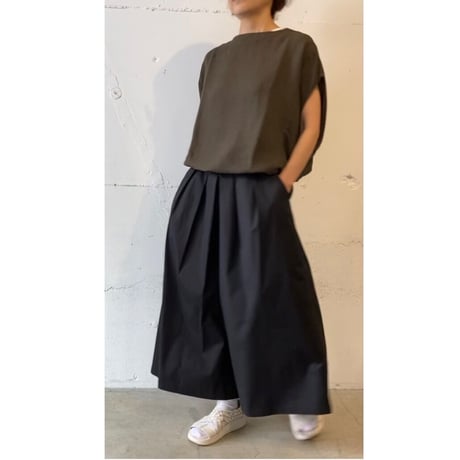 grin ブロードストレッチはかまパンツ ブラック