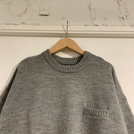 TISSU フレンチメリノ ポケットプルオーバー 1size グレー