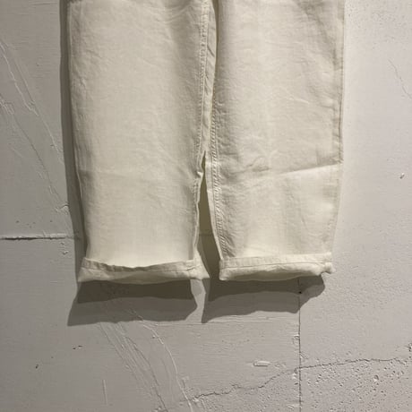TISSU トリプルワッシャーリネン イージーテーパードパンツ size3 シロ