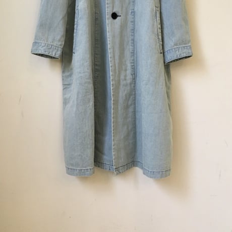 TISSU リネンデニムワークコート　ブリーチ