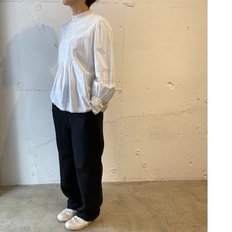 TISSU トリプルワッシャーリネン イージーテーパードパンツ size3 シロ