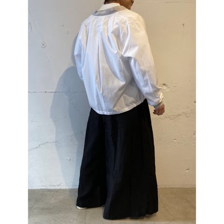 UNIVERSAL TISSU トリプルワッシャーリネンラップキュロットパンツ キナリ