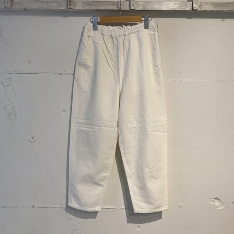 TISSU サフィランリネンデニム イージーテーパードパンツ size1 オフ