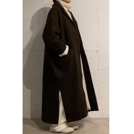 TISSU オリジナルウールへリンボン チェスターコート size3 ベージュへリンボン