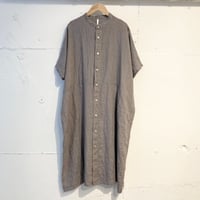 NATURAL LAUNDRY 先染めリネン ドルマンワンピース
