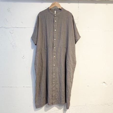 NATURAL LAUNDRY 先染めリネン ドルマンワンピース