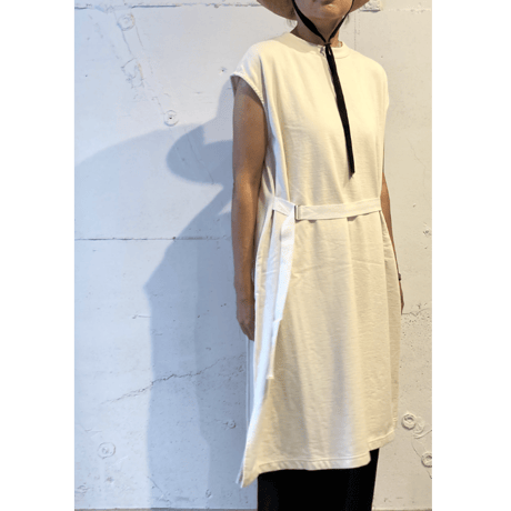GALERIE TISSU エーゲ海オーガニック 裏毛ワンピース アイボリー