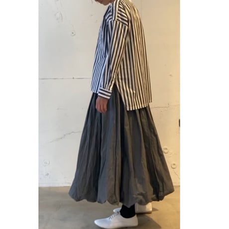 UNIVERSAL TISSU ナチュラルタイプライター イージーバルーンスカート TOPグレー